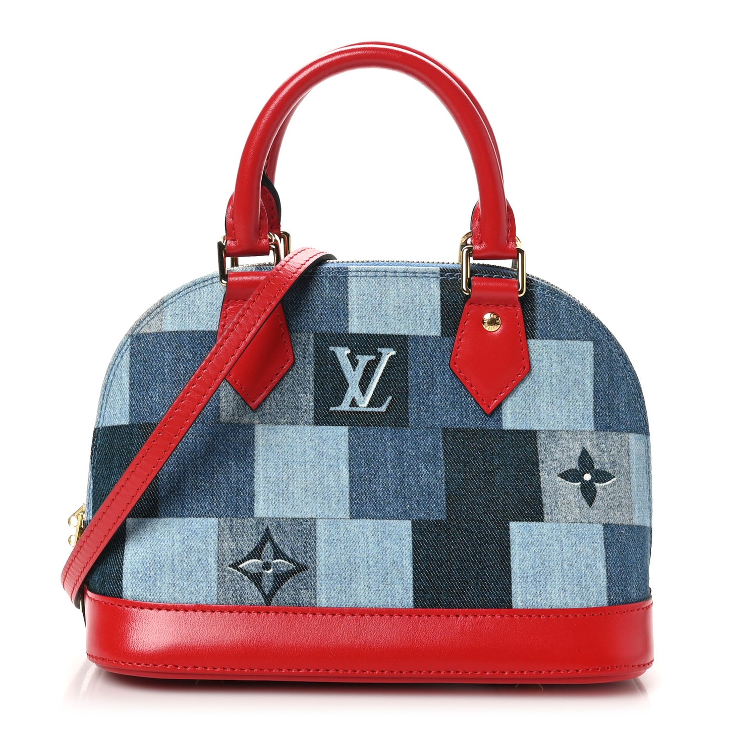 Denim Damier Monogram Patchwork Alma BB
