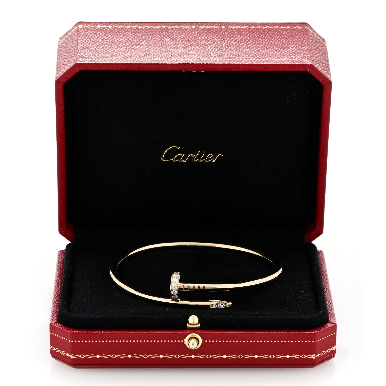 Cartier 18K Yellow Gold Diamond Juste Un Clou Bracelet 18 4 of 4