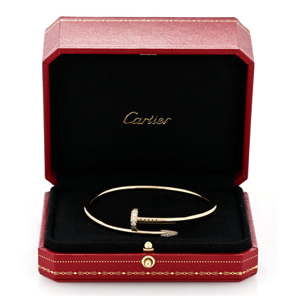 Cartier 18K Yellow Gold Diamond Juste Un Clou Bracelet 18 4 of 4