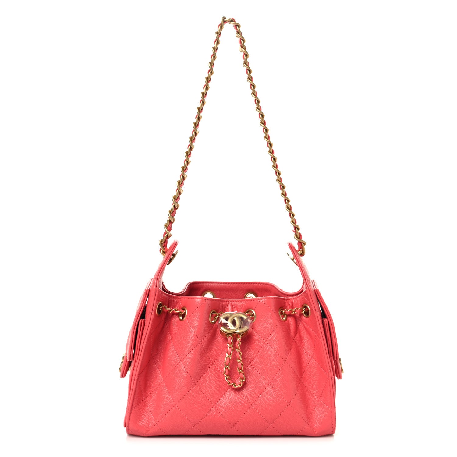 Chanel Caviar Quilted Mini Chanel 25 Handbag Coral 1 of 11