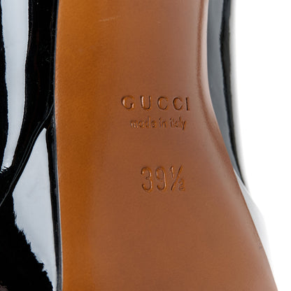 Gucci Vernice Crystal Betty Mary Jane Platform Pumps 39.5 Black 9 of 10