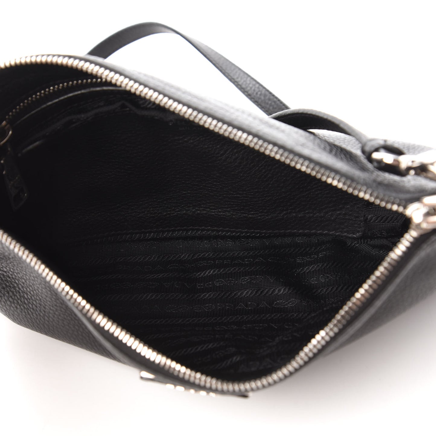Vitello Daino Crossbody Bag Black