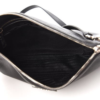 Prada Vitello Daino Crossbody Bag Black 5 of 9