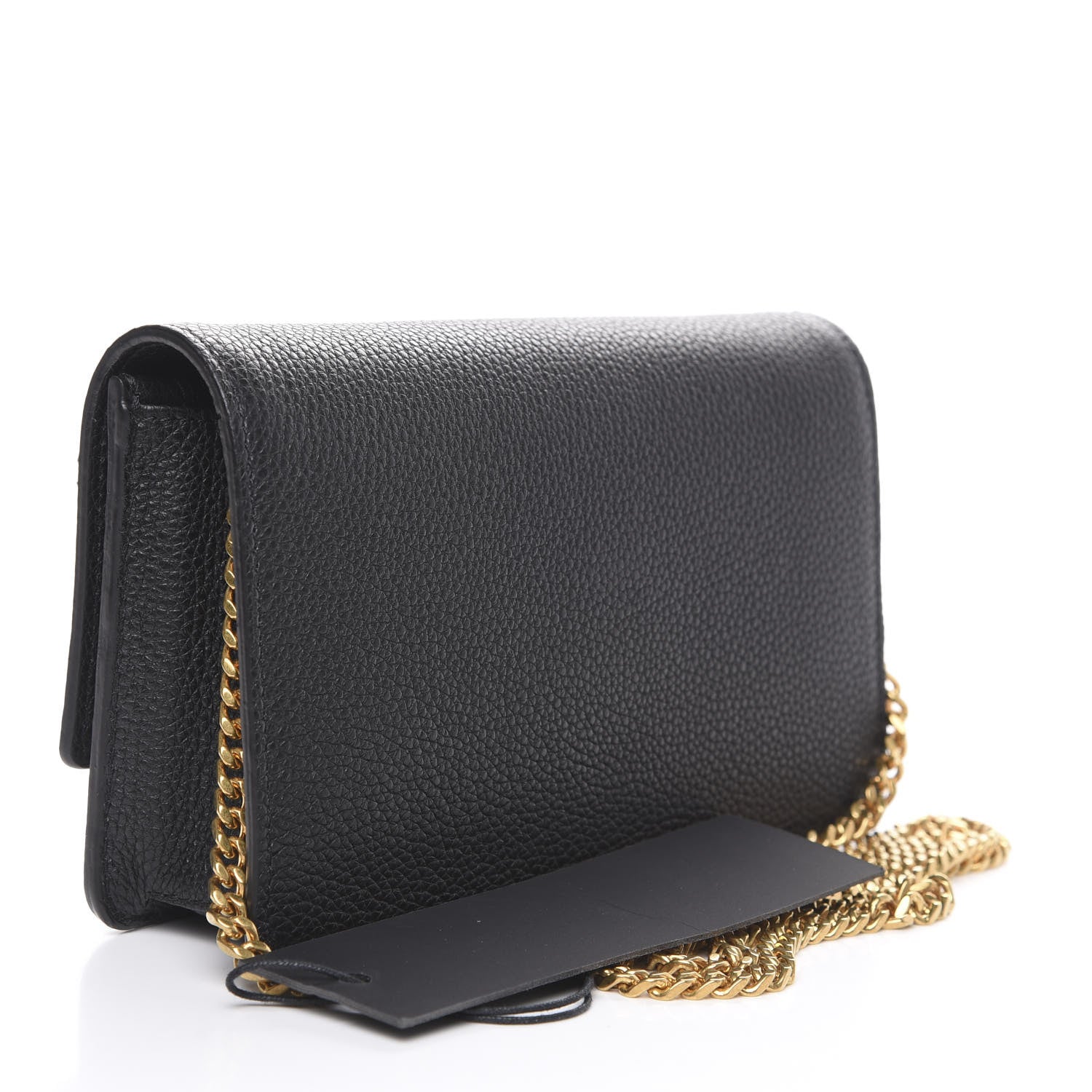 Versace Grained Calfskin Palazzo Chain Evening Bag Black 2 of 8