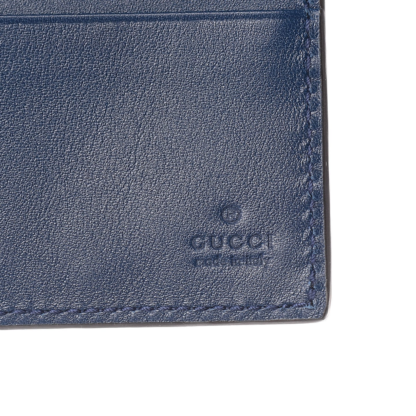 X MLB Guccissima Signature NY Yankees Embroidered Bi-Fold Wallet Royale Ivory