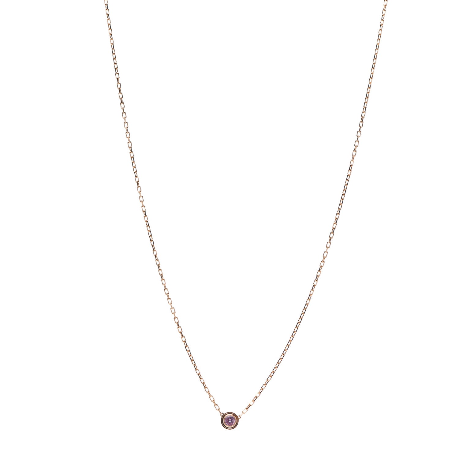 Cartier 18K Pink Gold Pink Sapphire D'Amour Pendant Necklace 1 of 6