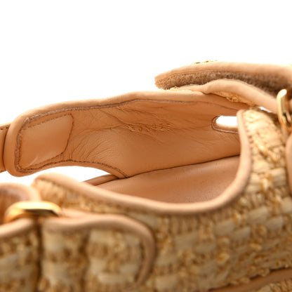Chanel Braided Fabric Velcro Dad Sandals 37.5 Beige 9 of 9