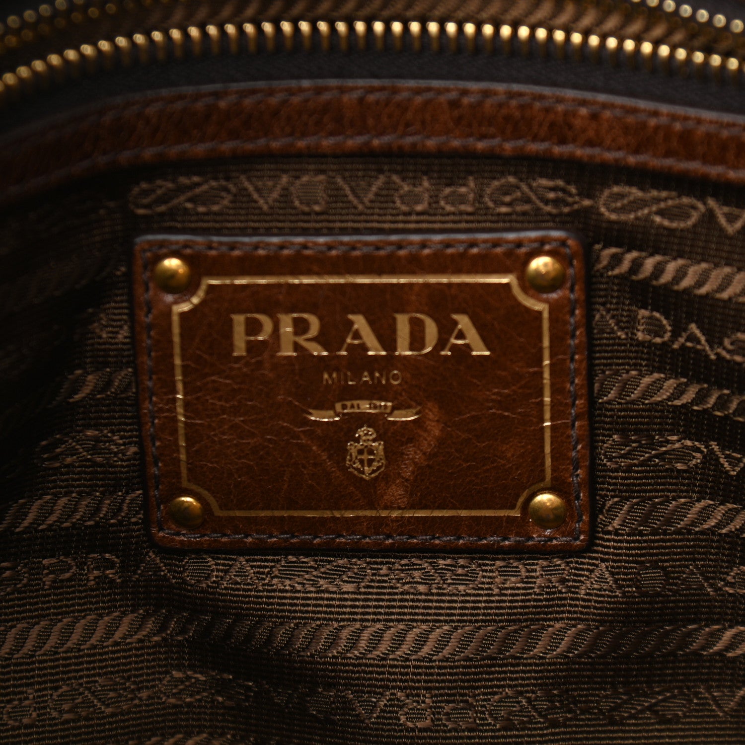 Prada Vitello Shine Shopping Satchel Bruciato 12 of 13