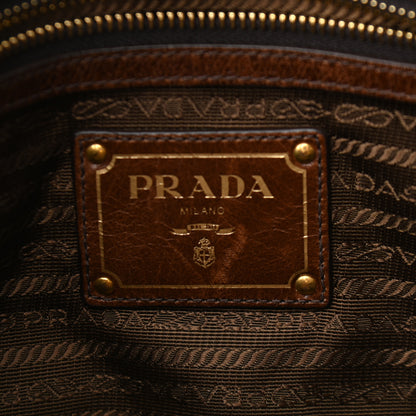 Prada Vitello Shine Shopping Satchel Bruciato 12 of 13