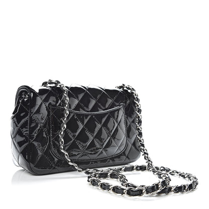 Chanel Patent Calfskin Quilted Mini Rectangular Flap Black 3 of 10