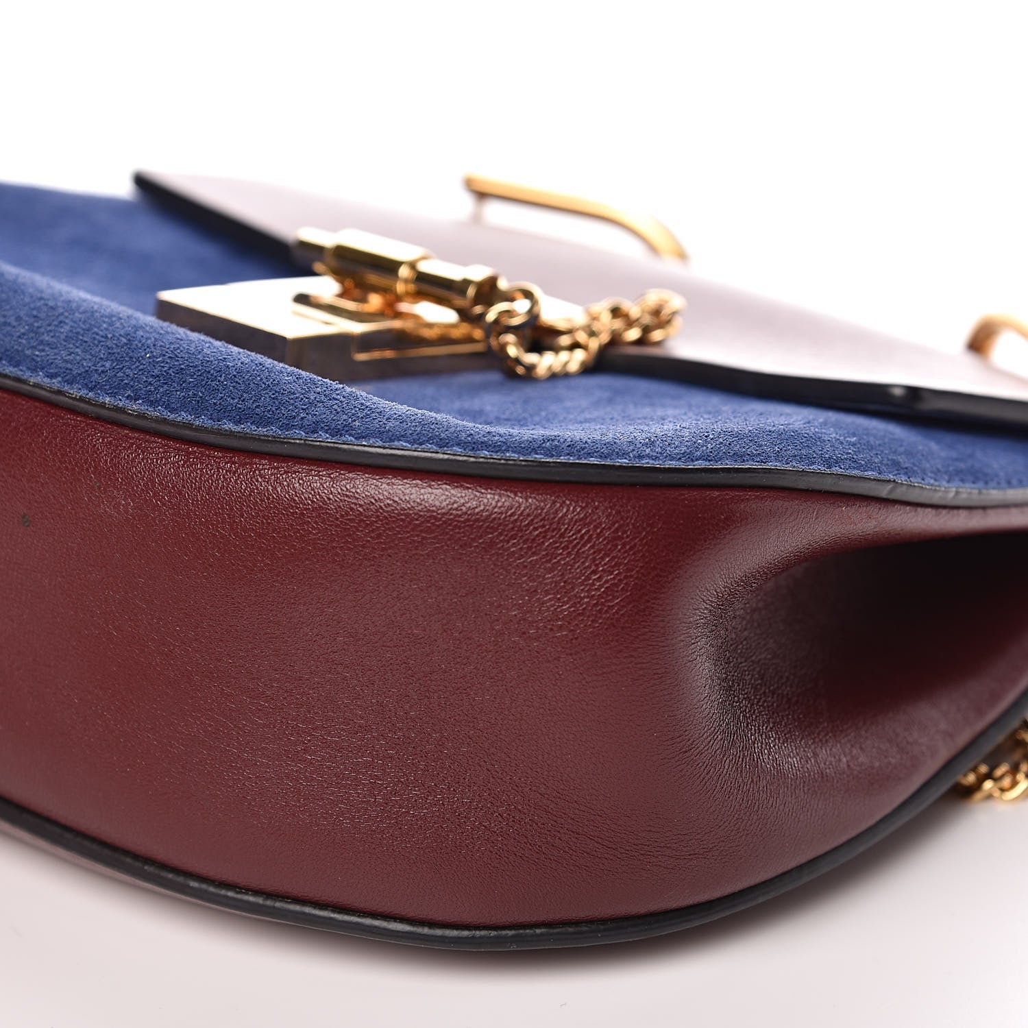 Chloe Lambskin Suede Mini Drew Shoulder Bag Dark Velvet 8 of 12