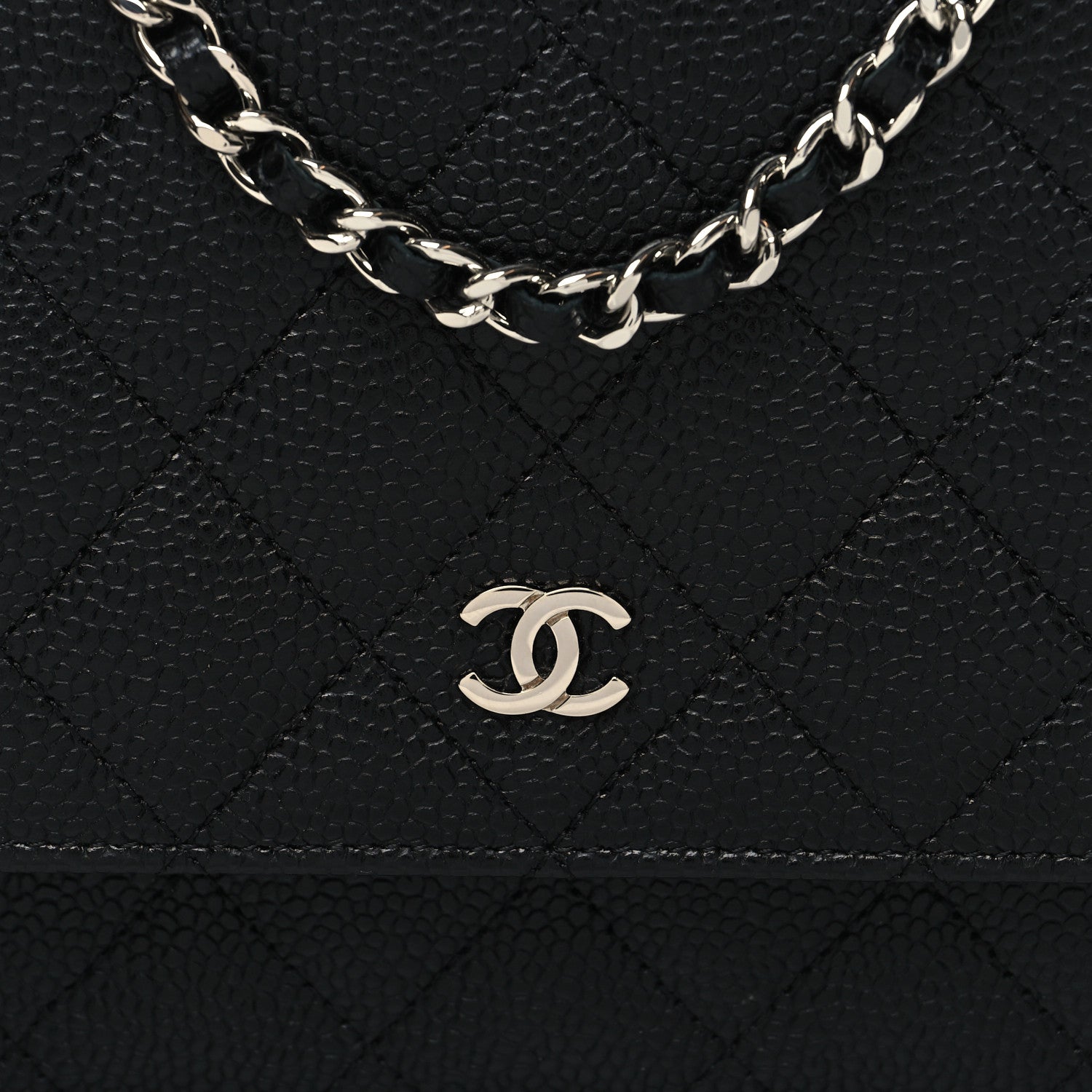 Chanel Caviar Quilted Wallet on Chain WOC Black 9 of 11