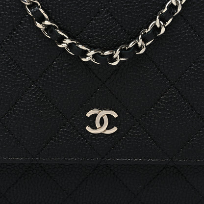 Chanel Caviar Quilted Wallet on Chain WOC Black 9 of 11