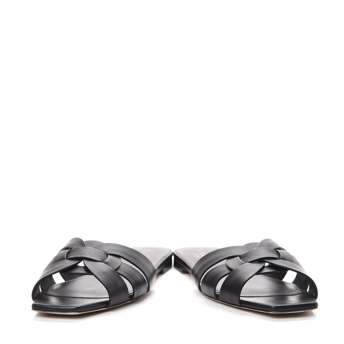 Calfskin Nu Pied 05 Slide Sandals 39.5 Black