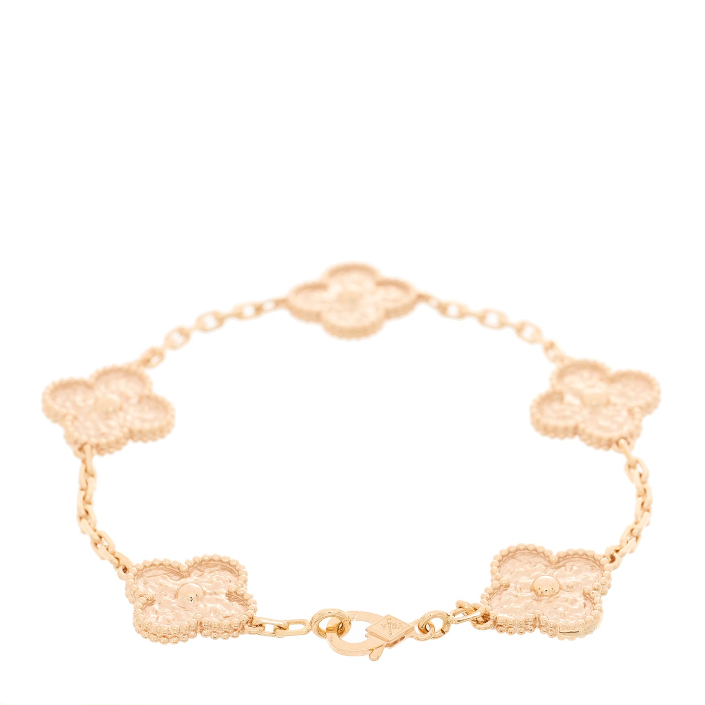 18K Rose Gold 5 Motifs Vintage Alhambra Bracelet