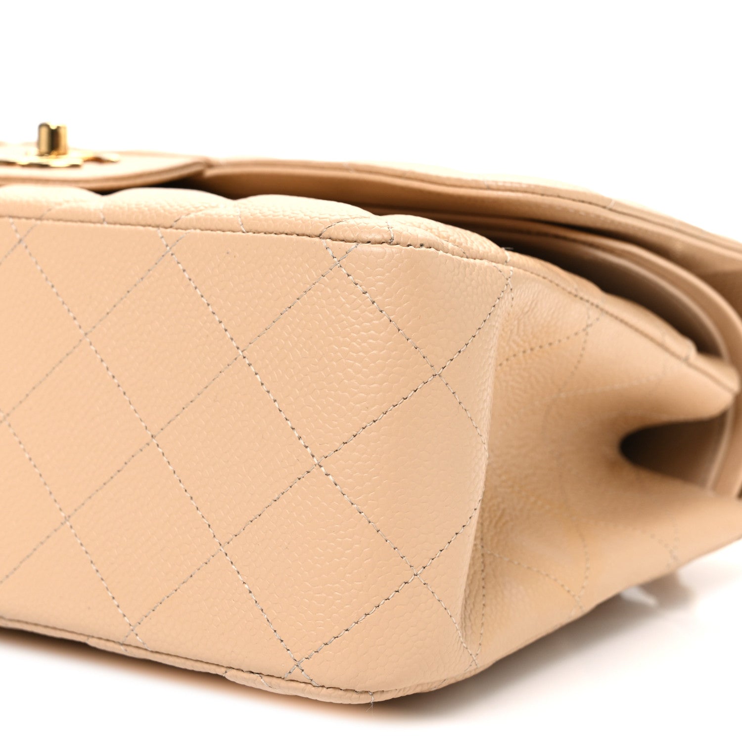 Chanel Caviar Quilted Jumbo Double Flap Beige 9 of 9
