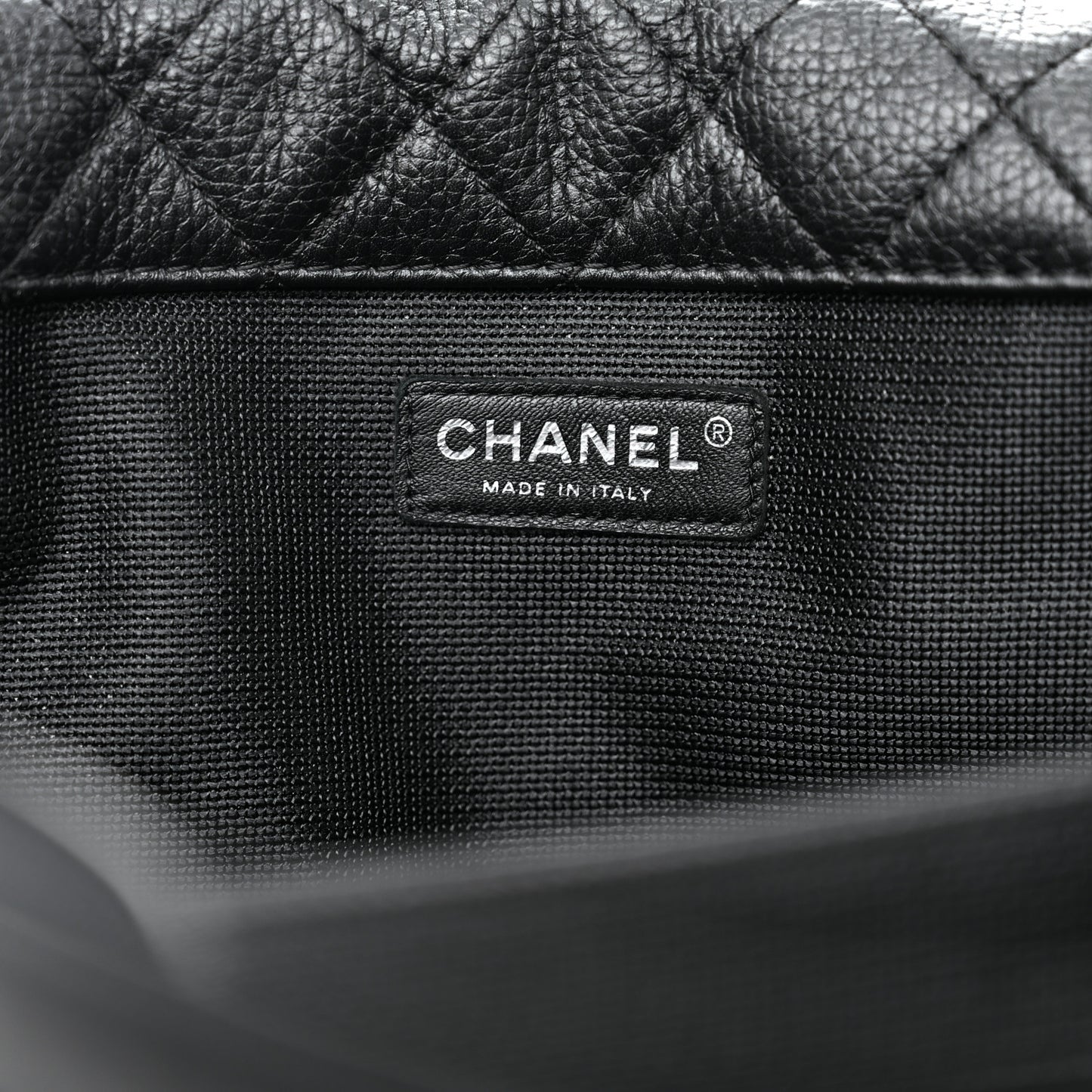 Calfskin Quilted XXL Travel Flap Bag Black