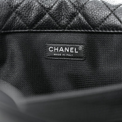 Chanel Calfskin Quilted XXL Travel Flap Bag Black 6 of 10