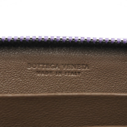 Bottega Veneta Nappa Intrecciato Zip Around Coin Purse Purple 6 of 6