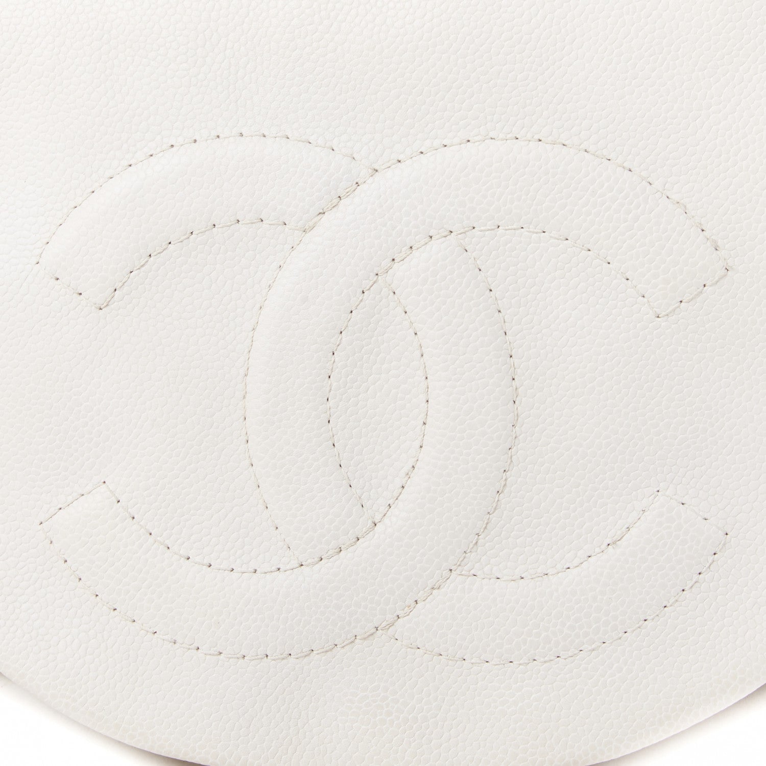 Chanel Caviar Half Moon Large Flap White 7 of 9