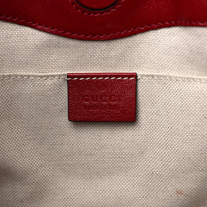 Gucci New Sakai Calfskin Lux Medium Horsebit 1955 Tote Bag New Cherry Red 7 of 17