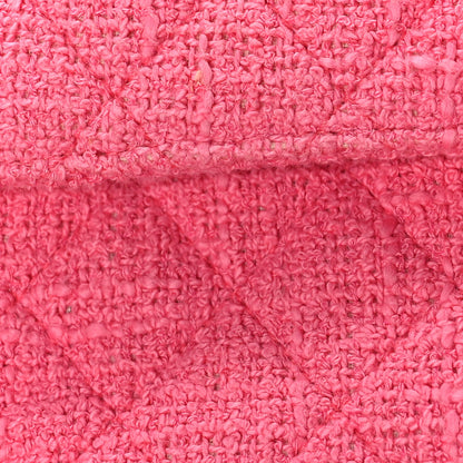 Chanel Tweed Crystal Bead Flower Embellished Quilted Medium Double Flap Pink 12 of 13