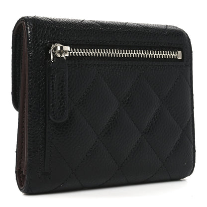 Chanel Caviar Quilted Compact Flap Wallet Black 3 of 9