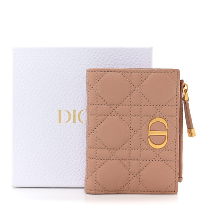 Christian Dior Grained Calfskin Supple Cannage Caro Dahlia Wallet Rose Des Vents 12 of 12
