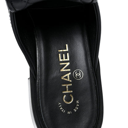 Chanel Lambskin Quilted CC Turnlock Mules 38.5 Black 7 of 10