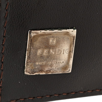 Fendi Zucca Vitello Liberty FF Compact Wallet Tobacco Moro 6 of 8