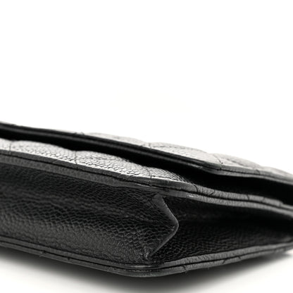 Chanel Caviar Quilted Wallet On Chain WOC Black 11 of 14