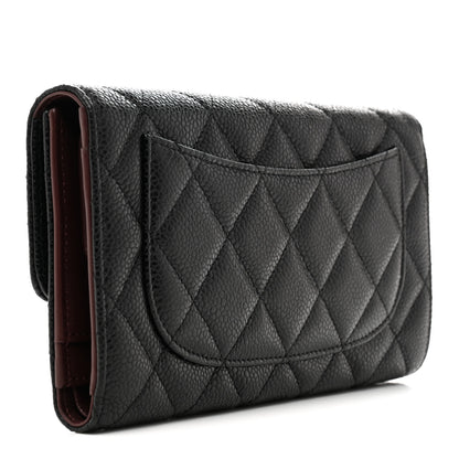 Chanel Caviar Quilted Large Flap Wallet Black 3 of 9