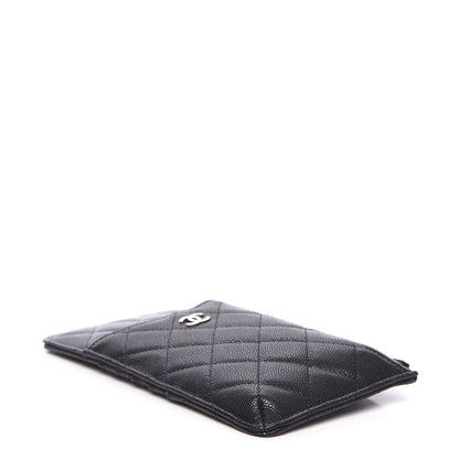 Chanel Caviar Quilted Classic Flat Wallet Pouch Black 3 of 7