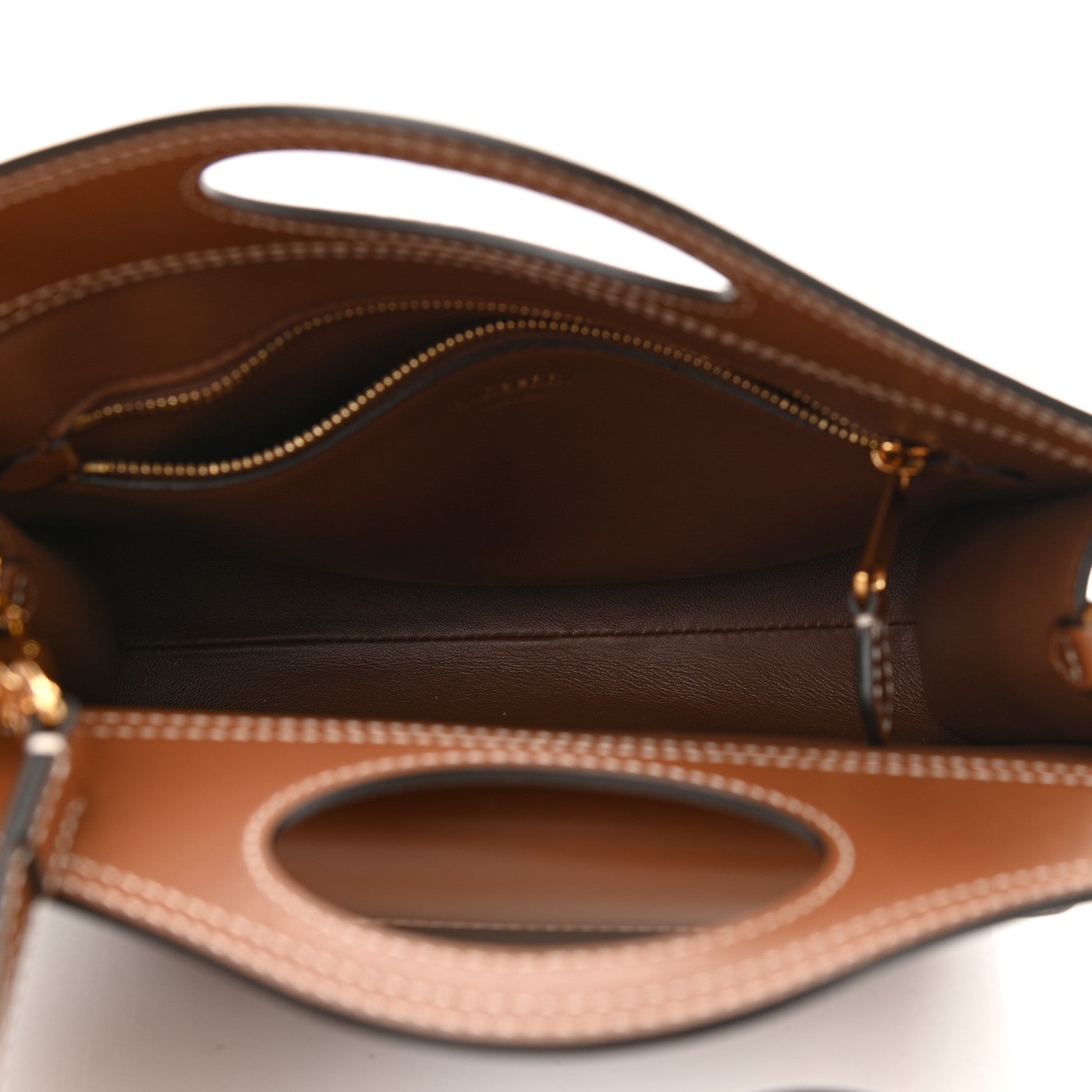 Burberry Smooth Calfskin Mini Pocket Bag Malt Brown 4 of 8