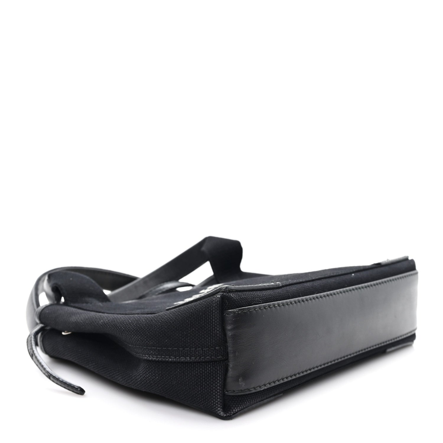 Balenciaga Cotton Canvas Calfskin Navy Cabas XS Black 5 of 12