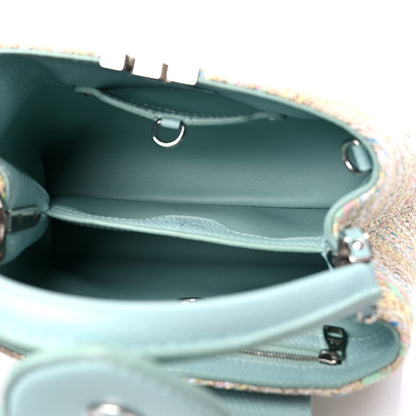 Louis Vuitton Tweed Taurillon Capucines BB Multicolor Light Blue 5 of 10