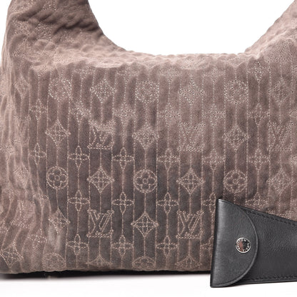 Louis Vuitton Monogram Suede Antheia Hobo PM BBrown 9 of 15