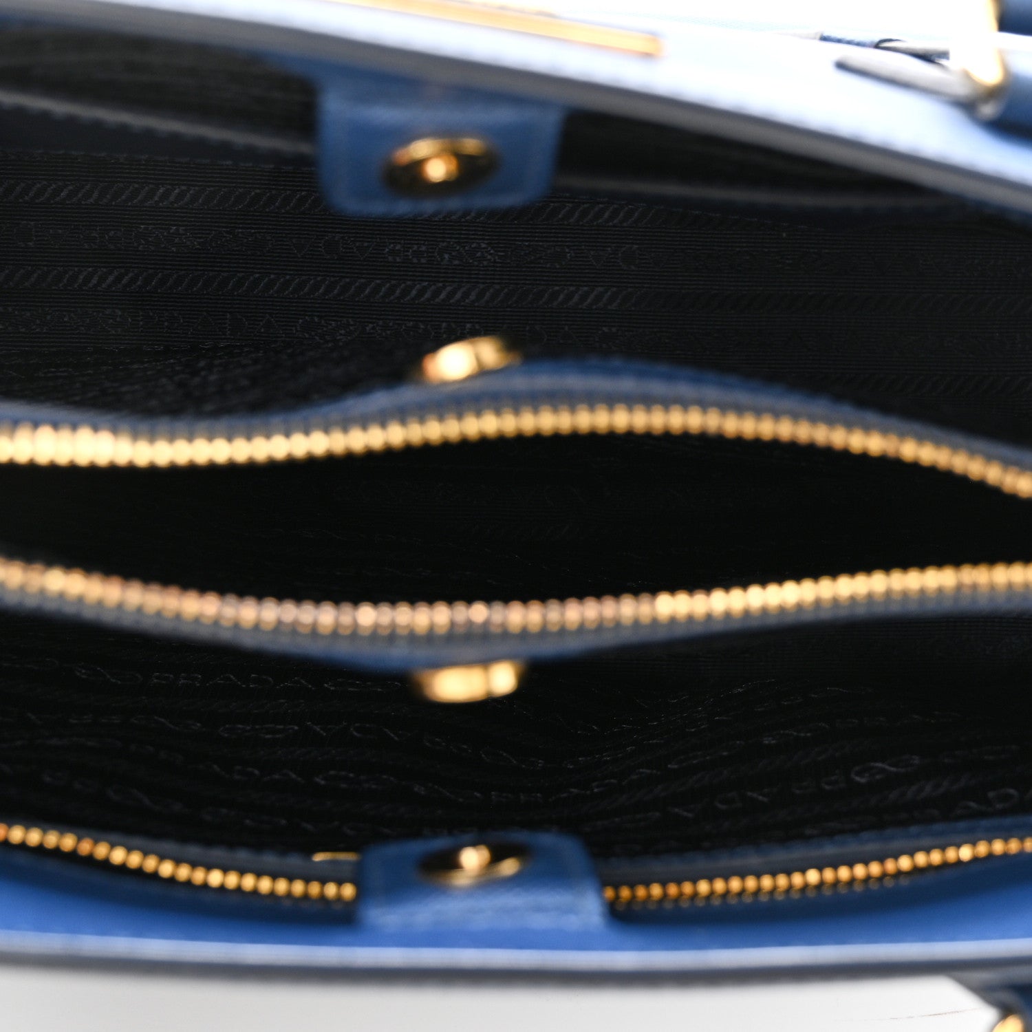 Prada Saffiano Lux Medium Tote Bluette 5 of 9