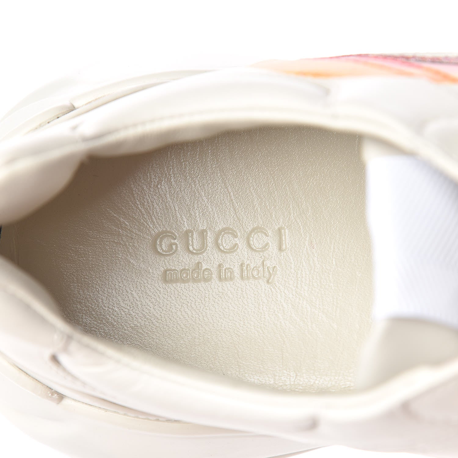 Gucci Calfskin Interlocking G Heart Rhyton Sneakers 40 Mystic White 8 of 13