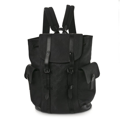 Louis Vuitton Taurillon Monogram Christopher MM Backpack Black 1 of 9