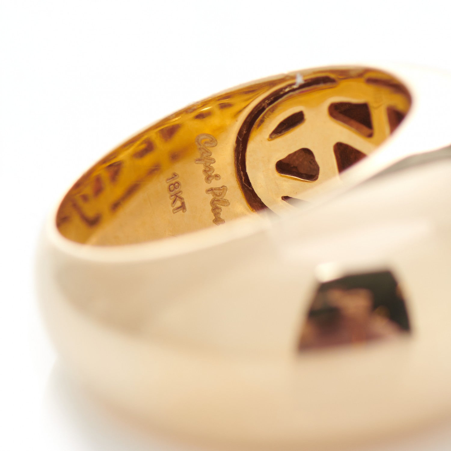 Roberto Coin 18K Yellow Gold Diamond Capri Ring 53 6.5 4 of 4