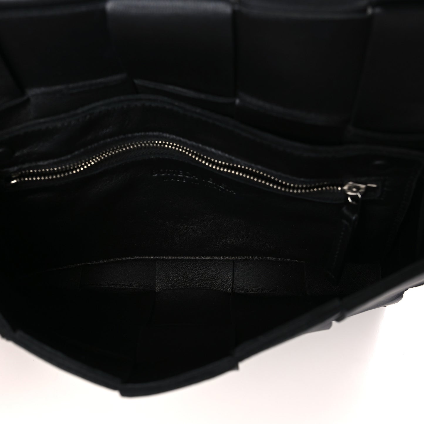 Lambskin Maxi Intreccio Small Cassette Crossbody Bag Black
