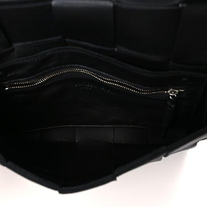 Bottega Veneta Lambskin Maxi Intreccio Small Cassette Crossbody Bag Black 5 of 9