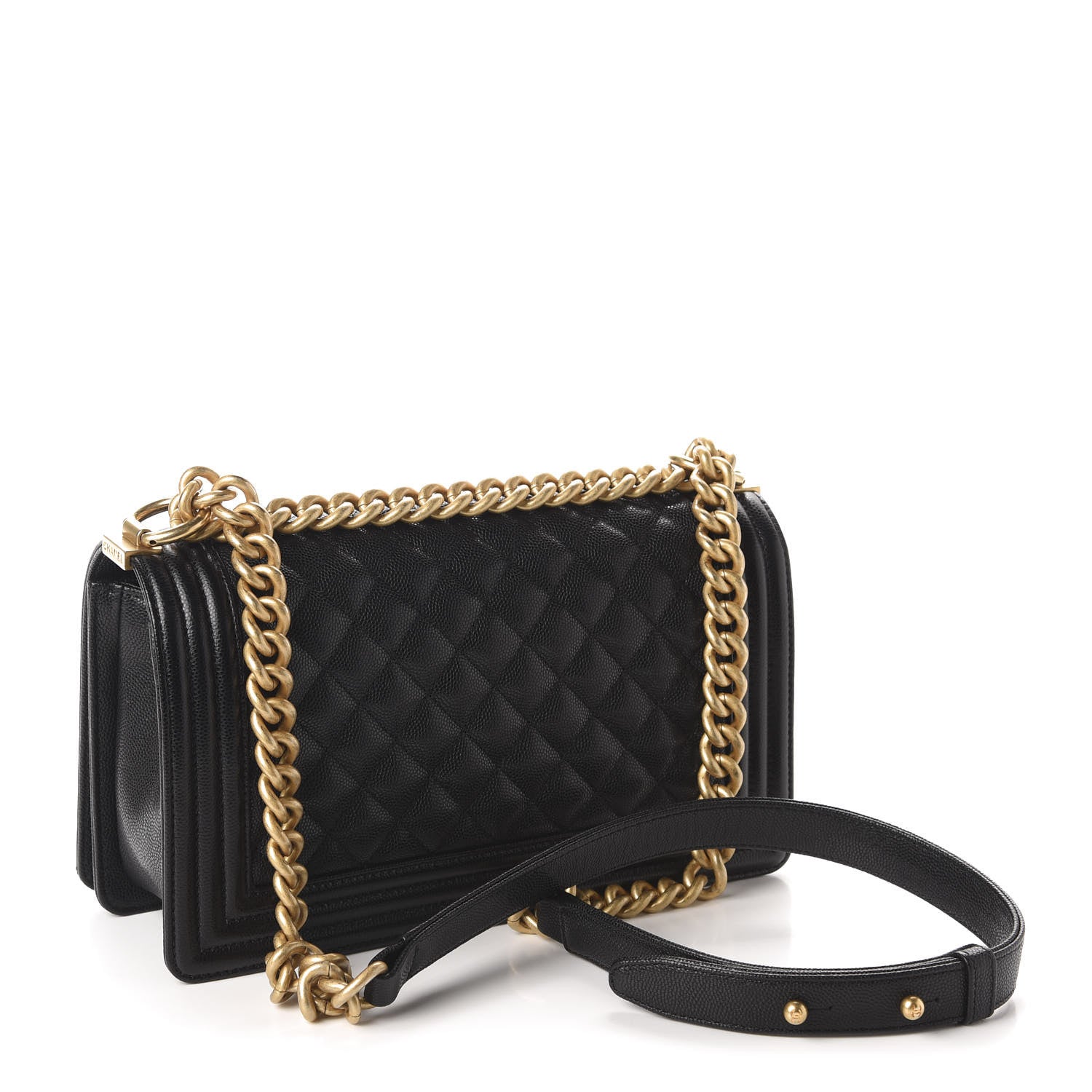 Chanel Caviar Quilted Medium Boy Flap Black 4 of 12