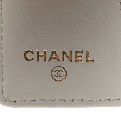 Chanel Caviar Quilted Classic 4 Key Holder Wallet White 6 of 8