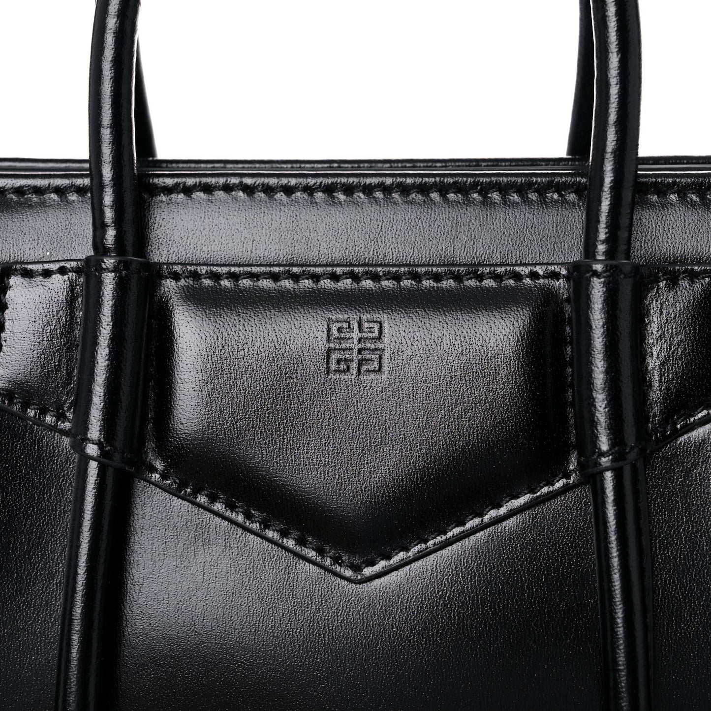 Box Calfskin Mini Lock Antigona Shoulder Bag Black