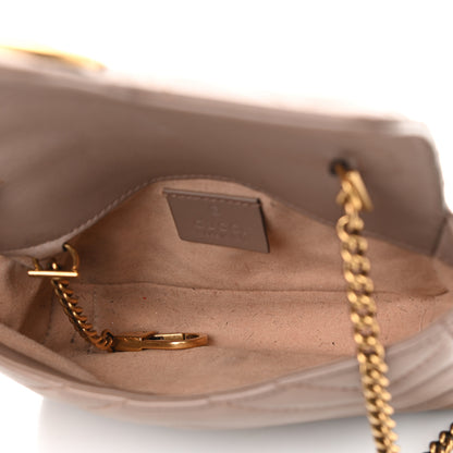 Gucci Calfskin Matelasse Super Mini GG Marmont Shoulder Bag Porcelain Rose 5 of 17