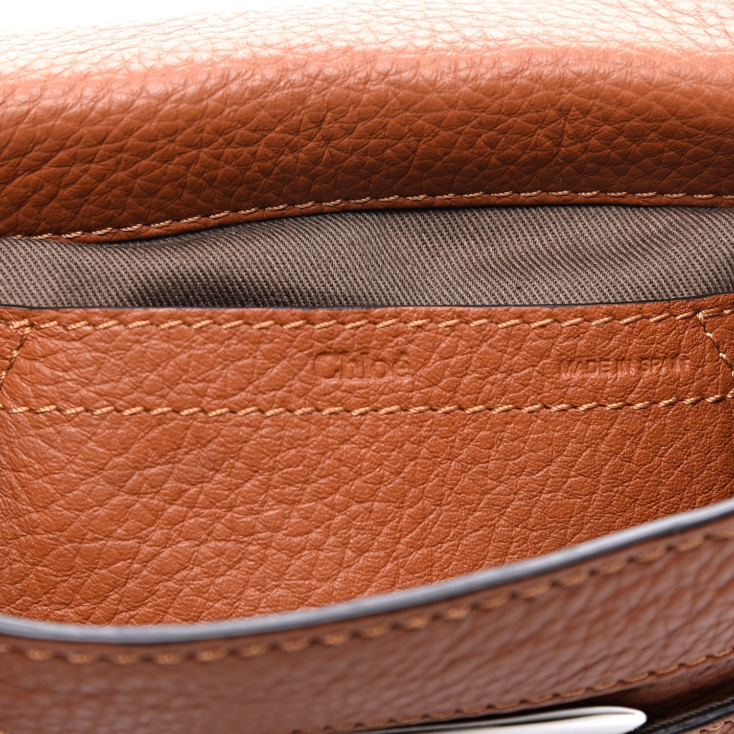 Chloe Calfskin Mini Marcie Round Crossbody Bag Tan 5 of 10