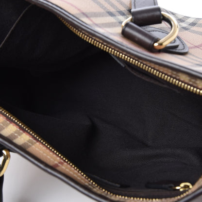 Burberry Haymarket Check Medium Regent Tote Chocolate 5 of 14
