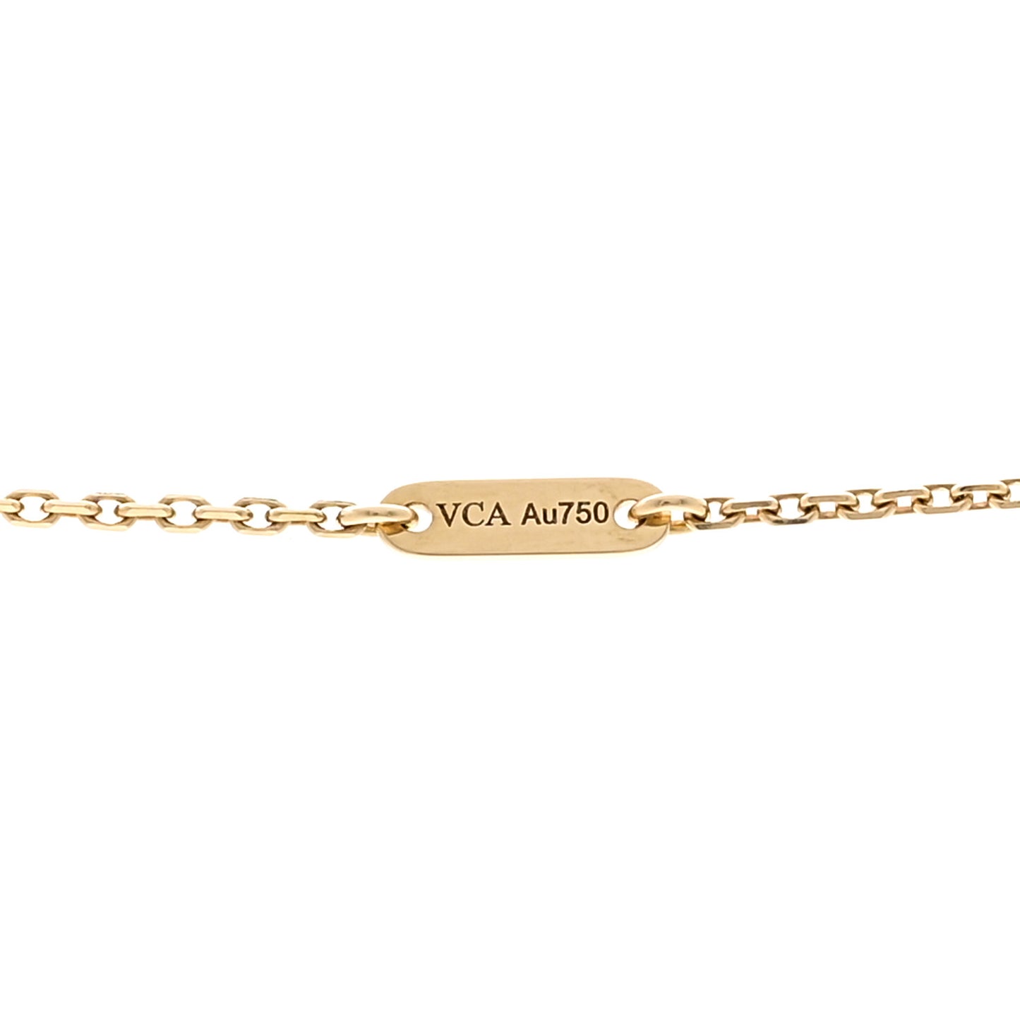 18K Yellow Gold Mother of Pearl Sweet Alhambra Pendant Necklace